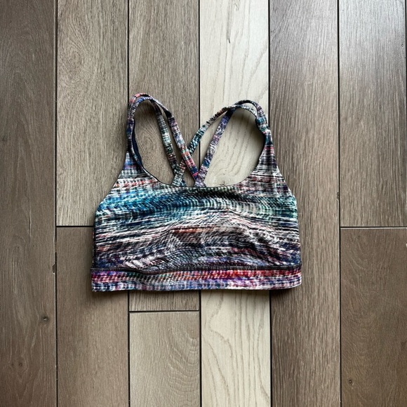 Lululemon Energy Sports Bra Digital Oasis. Size:4 Good Condition - Picture 1 of 6